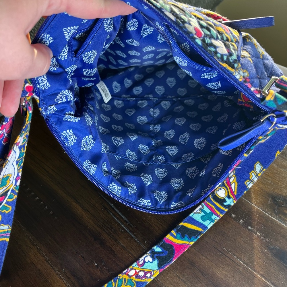 Vera Bradley Iconic Hipster Romantic Paisley Blue Quilted Crossbody Bag EUC - Picture 7 of 11